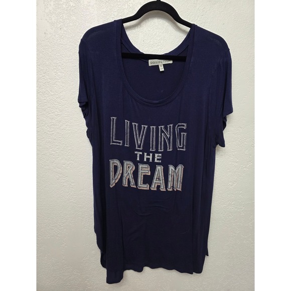 Tops - Paisley Raye Living The Dream Navy Graphic Tee 2X